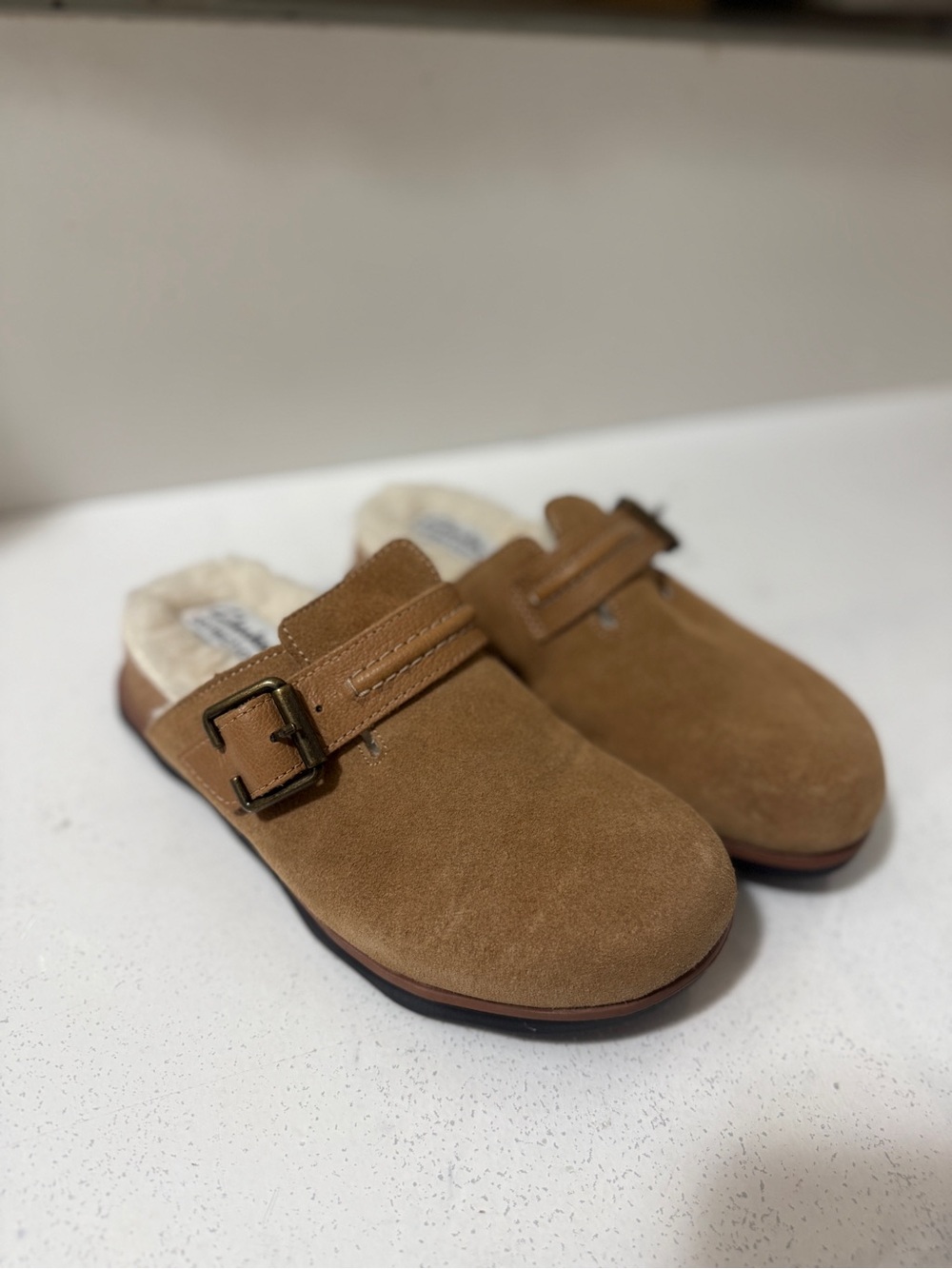 Suede clogs, Clarks Brynn Slide